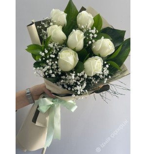 7 ADET BEYAZ GÜL BUKETİ